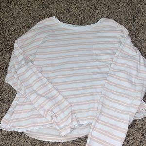 stripped cropped tee